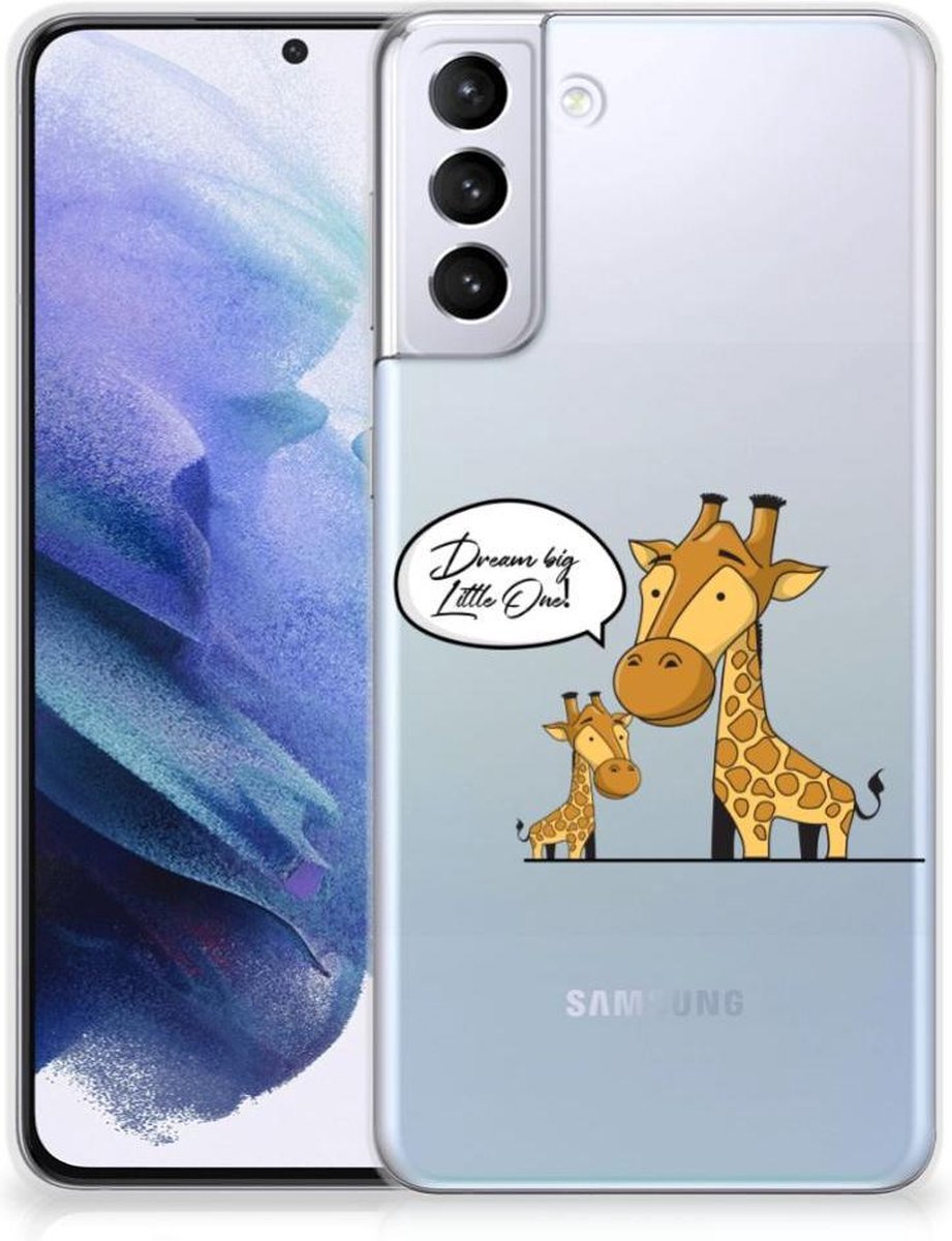 Back Cover voor Samsung Galaxy S21 Plus Telefoonhoesje met Naam Giraffe