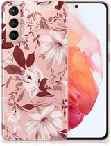 Silicone Back Case Samsung Galaxy S21 GSM Hoesje Watercolor Flowers