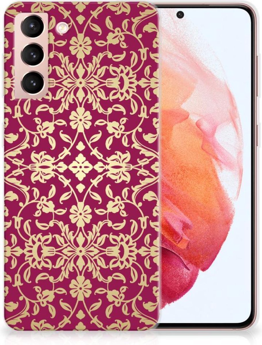 Siliconen Hoesje Samsung Galaxy S21 Barok Pink