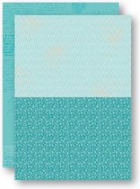 NEVA049 Background Sheets A4 turquoise flowers-2
