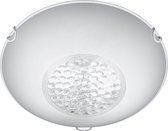 LED Plafondlamp - Plafondverlichting - Trion Cornio - E27 Fitting - 2-lichts - Rond - Mat Chroom - Aluminium - BES LED