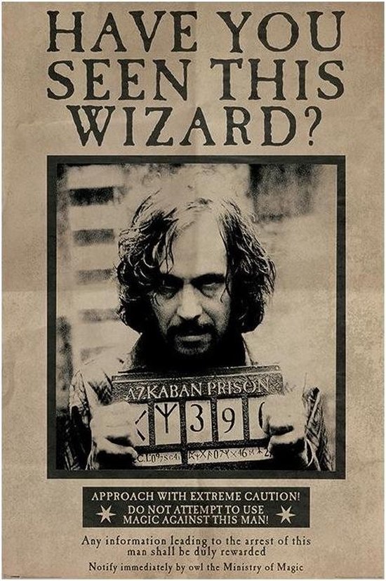 Harry Potter Wanted Sirius Black Poster 61x91.5cm