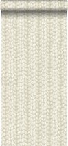 ESTAhome behang grof breisel beige - 148342 - 53 x 1005 cm