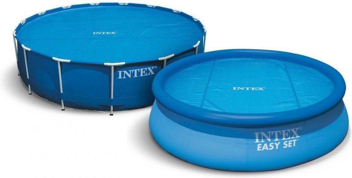 Afsluitdeksel - zwembad cover - 244 cm diameter - Intex zwembaden - zonne-afwering