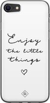 iPhone SE 2020 hoesje siliconen - Enjoy life | Apple iPhone SE (2020) case | TPU backcover transparant