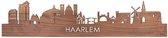 Skyline Haarlem Notenhout - 80 cm - Woondecoratie - Wanddecoratie - Meer steden beschikbaar - Woonkamer idee - City Art - Steden kunst - Cadeau voor hem - Cadeau voor haar - Jubileum - Trouwerij - WoodWideCities