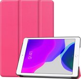 Hoes Geschikt voor iPad 10.2 2019 Hoes Luxe Hoesje Book Case - Hoesje Geschikt voor iPad 7 Hoes Cover - Roze