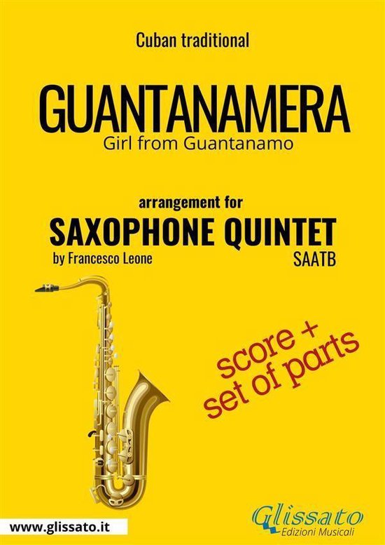 Saxophone Quintet "Guantanamera" score & parts