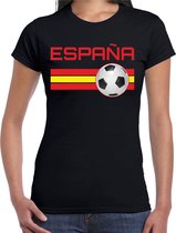 Espana / Spanje voetbal / landen t-shirt zwart dames XS