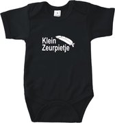 Go Mama® Baby Cadeau - Sinterklaas cadeau - Rompertjes Baby met tekst - Sint - Klein Zeurpietje - Katoen - Zwart - Maat 62/68 - Korte mouw