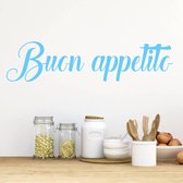 Muursticker Buon Appetito - Lichtblauw - 80 x 20 cm - keuken