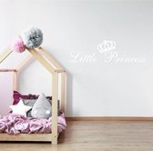 Muursticker Little Princess -  Wit -  160 x 46 cm  -  baby en kinderkamer  engelse teksten  alle - Muursticker4Sale