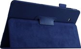 Litchi Texture Horizontale Flip Effen Leren Case met Houder voor Galaxy Tab E 9.6 / T560 / T561 (Donkerblauw)