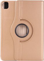 Shop4 - iPad Pro 12.9 (2020) Hoes - Rotatie Cover Lychee Goud
