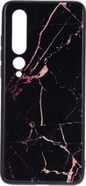 Shop4 - Geschikt voor Xiaomi Mi 10 Hoesje - Harde Back Case Marmer Zwart