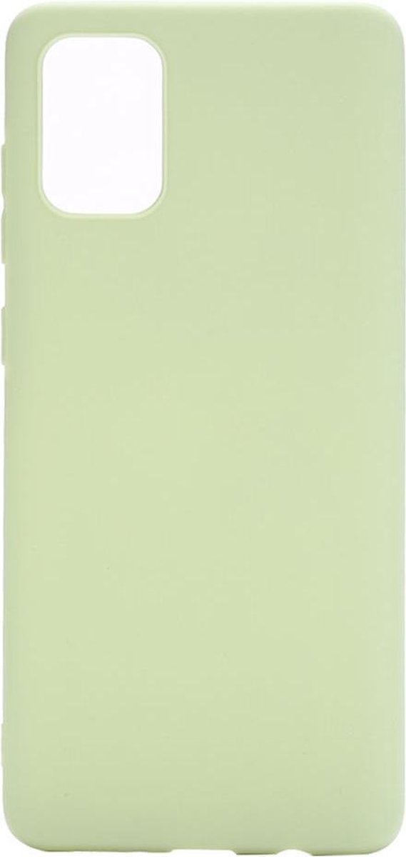 Shop4 - Geschikt voor Samsung Galaxy A71 Hoesje - Zachte Back Case Mat Groen