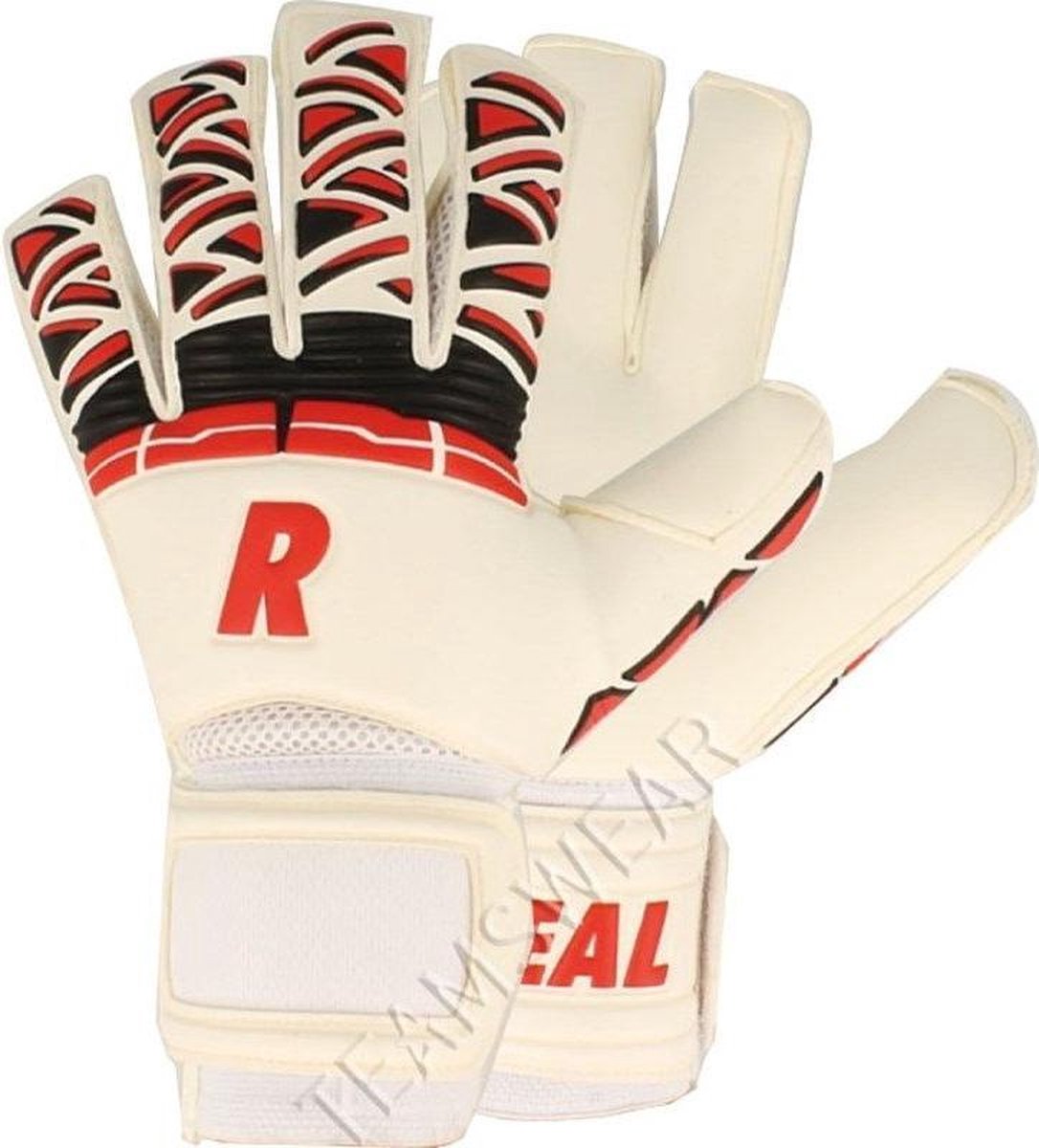 Real Air Vented Hybrid Keepershandschoenen Heren - Wit / Rood / Zwart | Maat: 10,5