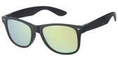 Zwarte wayfarer  zonnebril | Dames/unisex | roze lens