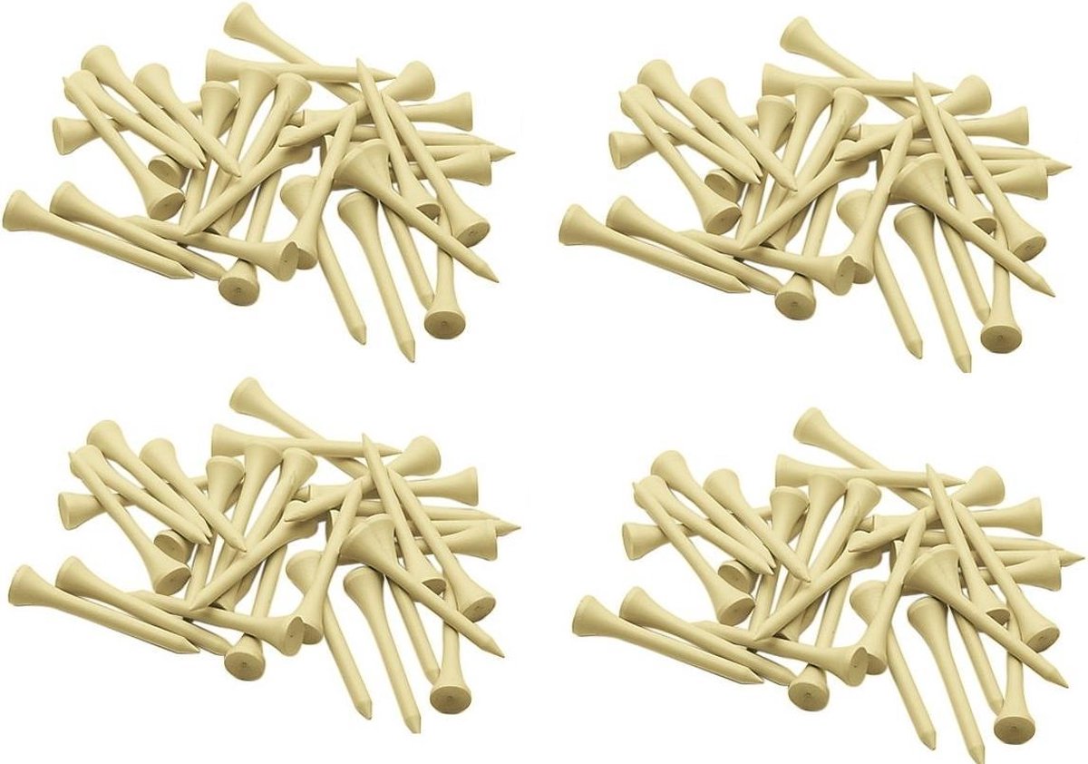 Houten golftees naturel 54mm - 2 1/8 inch (200 stuks)