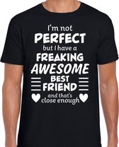 Freaking awesome Best friend / geweldige beste vriend cadeau t-shirt zwart heren -  kado shirt  / verjaardag cadeau M