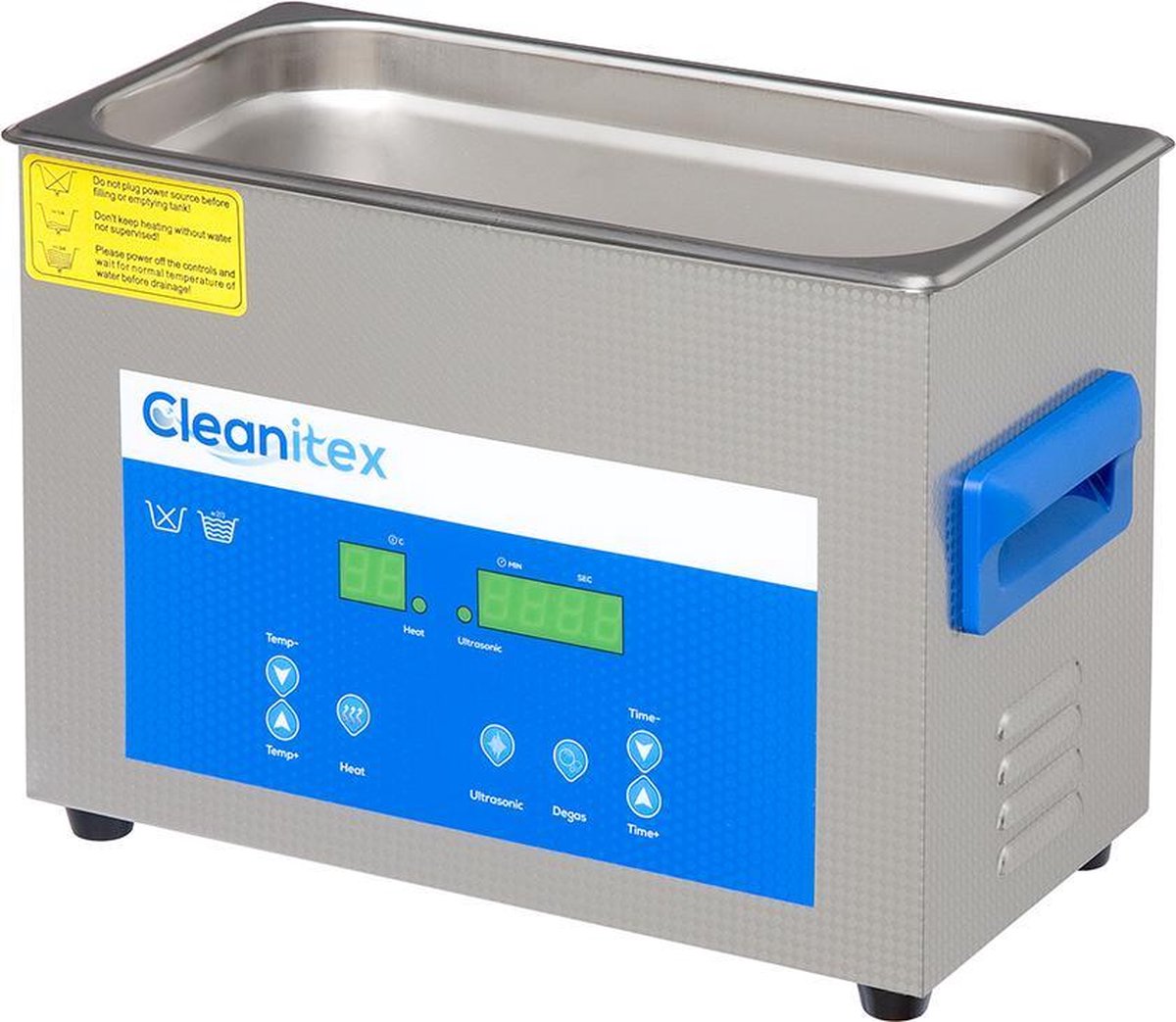 Cleanitex CXD4 4 liter set Professionele ultrasoon reiniger met een krachtige reiniging (Ultrasoonbad ultrasoon baden reinigingsbad ultrasone reiniger carburateur reinigers ultrasonic cleaner injectoren brillen apparaat pedicure)