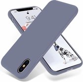 Silicone case geschikt voor Apple iPhone X / Xs - lavendel grijs