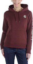 Carhartt Clarksburg Sleeve Logo Hoodie-Bordeaux rood-XS