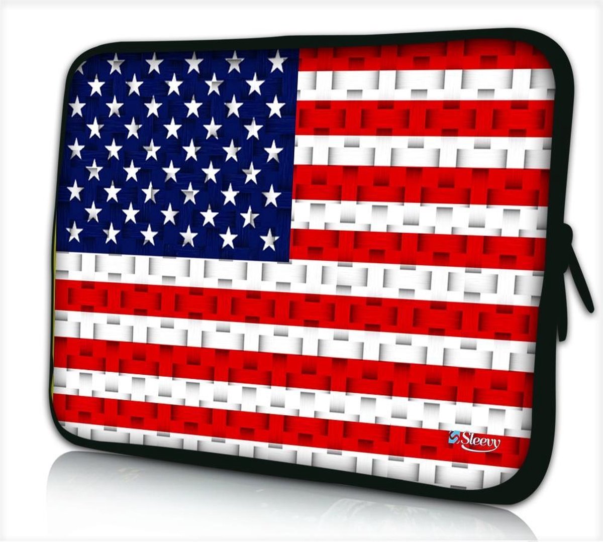 Sleevy 17,3 laptophoes USA vlag patroon - laptop sleeve - Sleevy collectie 300+ designs
