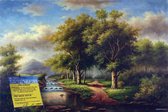 BANKSY Incident Landscape Canvas Print