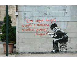 Omslag van BANKSY Diogenes Canvas Print