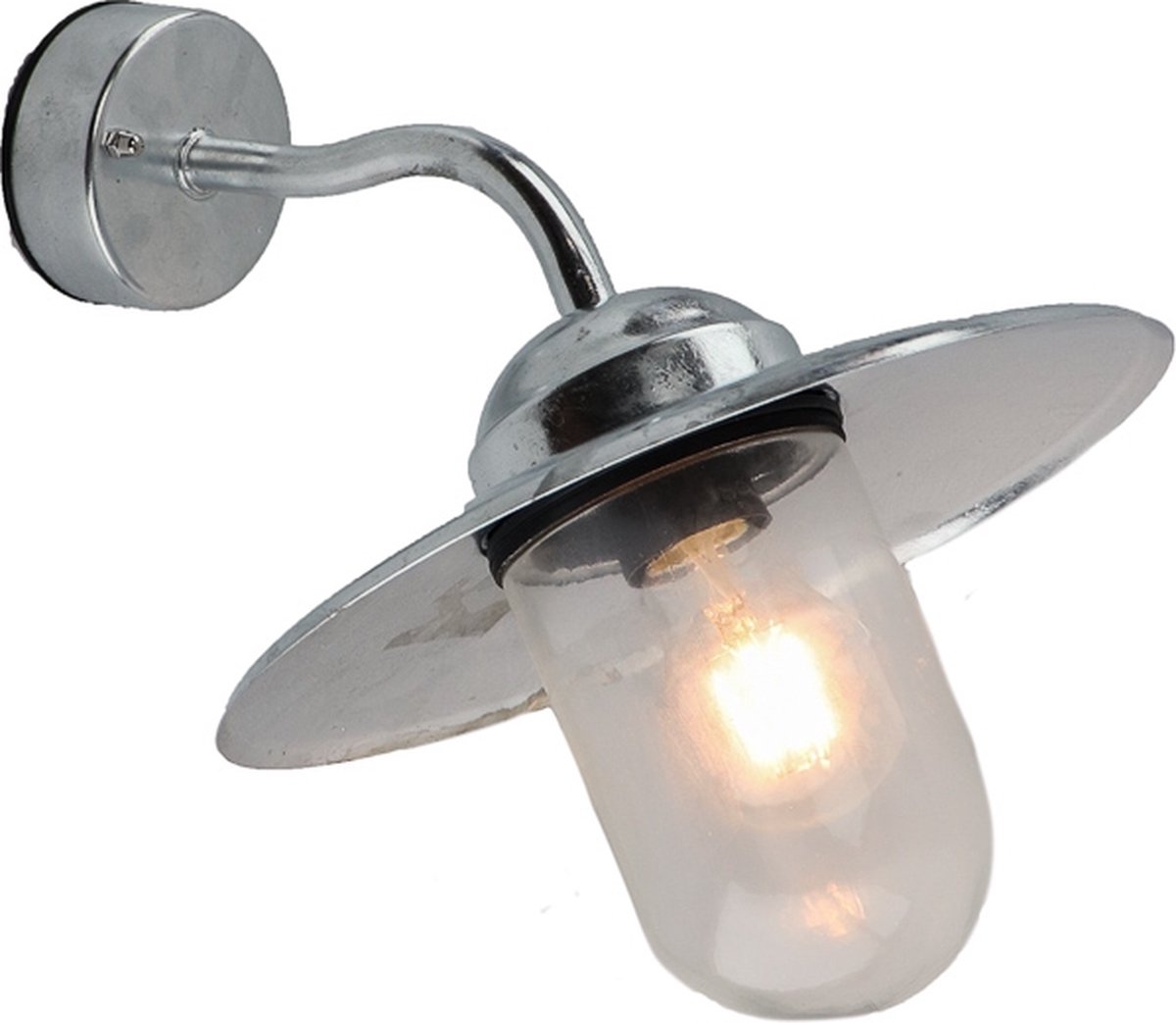 QAZQA munich - Landelijke Wandlamp voor buiten - 1 lichts - D 350 mm - Grijs - Buitenverlichting