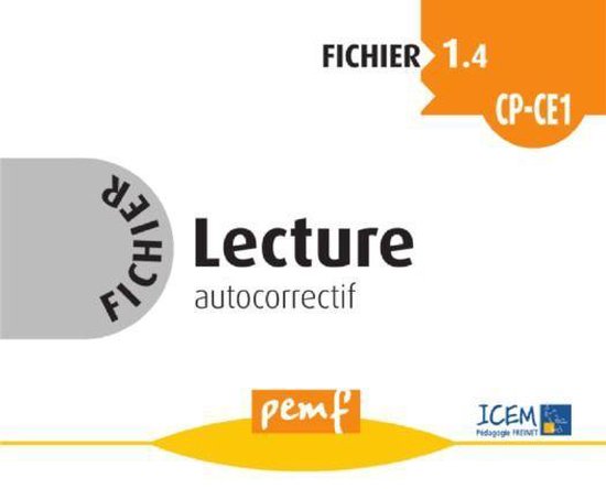 Fichiers de lecture - Fichier Lecture 1.4 CP-CE1 - Fiches El ... - cover