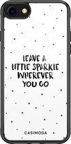 iPhone SE 2020 hoesje glass - Leave a little sparkle | Apple iPhone SE (2020) case | Hardcase backcover zwart