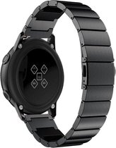 Metaal Classic schakel bandje Zwart geschikt voor Galaxy Watch Active(2)