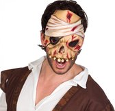 Boland Halfmasker Piratenschedel Latex Bruin/wit One-size