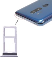 SIM-kaarthouder + SIM-kaarthouder / Micro SD-kaarthouder voor LG G7 ThinQ G710 G710EM G710PM G710VMP G710ULM (zilver)