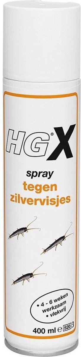 HGX spray tegen zilvervisjes - 400ml - bestrijdingsmiddel
