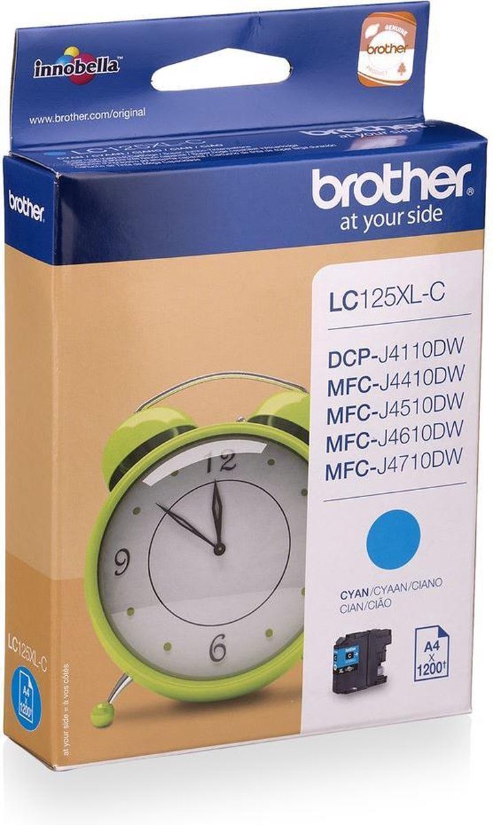 Brother LC125XLC - Inktcartridge - Cyaan / Hoge Capaciteit