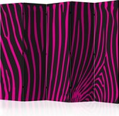 3D Tapijt Vouwscherm - Kamerscherm - Scheidingswand - Zebra pattern (violet) II [Room Dividers] 225x172 - 3D Tapijt