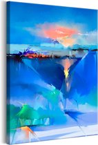 Schilderijen Op Canvas - Schilderij - Winter Landscape (1 Part) Vertical 80x120 - Artgeist Schilderij