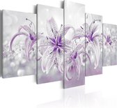 Schilderijen Op Canvas - Schilderij - Purple Graces 200x100 - Artgeist Schilderij