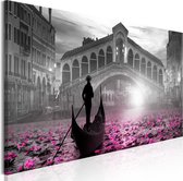 Schilderijen Op Canvas - Schilderij - Magic Venice (1 Part) Narrow Grey 150x50 - Artgeist Schilderij