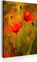 Schilderijen Op Canvas - Schilderij - The Awakening of Poppy 60x90 - Artgeist Schilderij