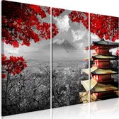 Schilderijen Op Canvas - Schilderij - Japanese Adventure (3 Parts) 120x80 - Artgeist Schilderij