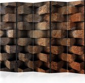 Kamerscherm - Scheidingswand - Vouwscherm - Brick  braid  II [Room Dividers] 225x172 - Artgeist Vouwscherm