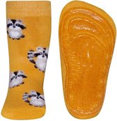 Ewers antislip sokken Stoppi wasbeer geel