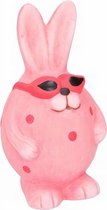 Arti Casa Beeld Paashaas Met Zonnebril Klei 11 Cm Roze