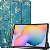 Tri-Fold Blossom Print Hoesje Geschikt voor Samsung Galaxy Tab S6 Lite