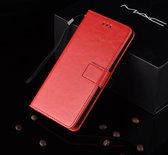 Crazy Horse Texture horizontale flip lederen tas voor Motorola Moto G7 Power (Amerikaanse versie), met houder en kaartsleuven en portemonnee (rood)