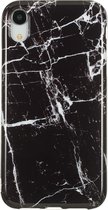 TPU beschermhoes voor iPhone XR (zwart marmer)